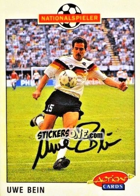 Sticker Uwe Bein - Bundesliga Fussball 1992-1993 Action Cards - Panini