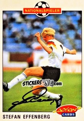 Sticker Stefan Effenberg - Bundesliga Fussball 1992-1993 Action Cards n. 6 - Panini