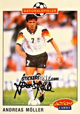 Sticker Andreas Moller - Bundesliga Fussball 1992-1993 Action Cards n. 15 - Panini