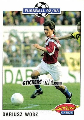 Sticker Dariusz Wosz - Bundesliga Fussball 1992-1993 Action Cards - Panini