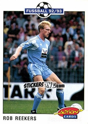 Cromo Rob Reekers - Bundesliga Fussball 1992-1993 Action Cards n. 25 - Panini