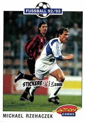 Sticker Michael Rzehaczek - Bundesliga Fussball 1992-1993 Action Cards n. 29 - Panini