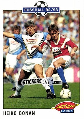 Figurina Heiko Bonan - Bundesliga Fussball 1992-1993 Action Cards - Panini