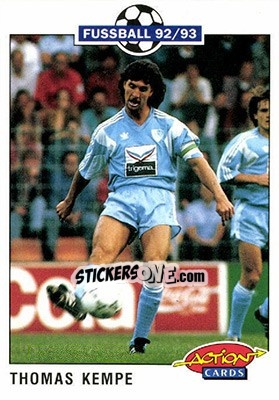 Sticker Thomas Kempe - Bundesliga Fussball 1992-1993 Action Cards n. 31 - Panini