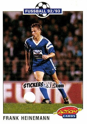 Cromo Frank Heinemann - Bundesliga Fussball 1992-1993 Action Cards n. 34 - Panini