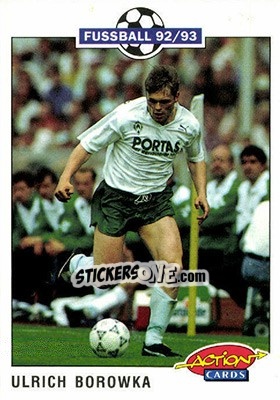 Sticker Ulrich Borowka - Bundesliga Fussball 1992-1993 Action Cards n. 37 - Panini