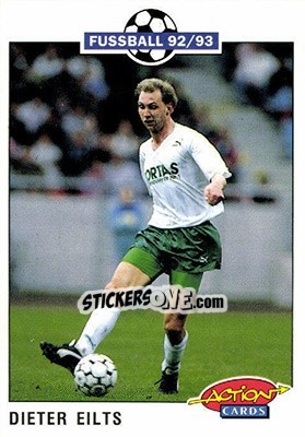 Sticker Dieter Eilts - Bundesliga Fussball 1992-1993 Action Cards n. 39 - Panini