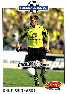 Sticker Knut Reinhardt - Bundesliga Fussball 1992-1993 Action Cards - Panini