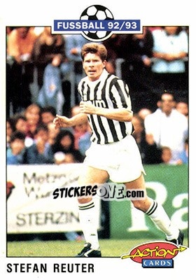 Sticker Stefan Reuter - Bundesliga Fussball 1992-1993 Action Cards n. 50 - Panini