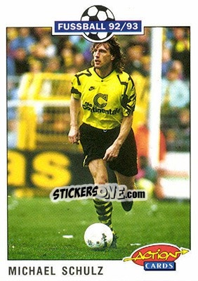 Cromo Michael Schutz - Bundesliga Fussball 1992-1993 Action Cards n. 54 - Panini