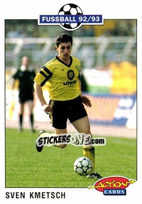 Sticker Sven Kmetsch - Bundesliga Fussball 1992-1993 Action Cards n. 60 - Panini