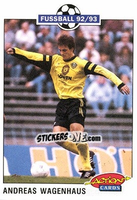 Sticker Andreas Wagenhaus - Bundesliga Fussball 1992-1993 Action Cards n. 65 - Panini
