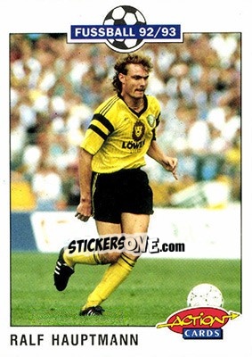 Sticker Ralf Hauptmann - Bundesliga Fussball 1992-1993 Action Cards n. 66 - Panini