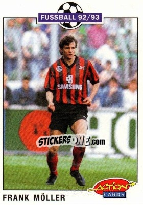 Sticker Frank Moller - Bundesliga Fussball 1992-1993 Action Cards n. 82 - Panini