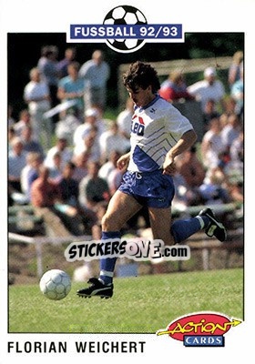 Sticker Florian Weichert - Bundesliga Fussball 1992-1993 Action Cards n. 83 - Panini