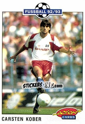 Figurina Carsten Kober - Bundesliga Fussball 1992-1993 Action Cards n. 86 - Panini