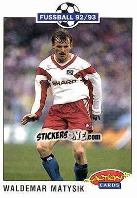 Sticker Waldemar Matysik - Bundesliga Fussball 1992-1993 Action Cards n. 87 - Panini