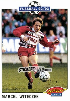 Figurina Marcel Witeczek - Bundesliga Fussball 1992-1993 Action Cards - Panini