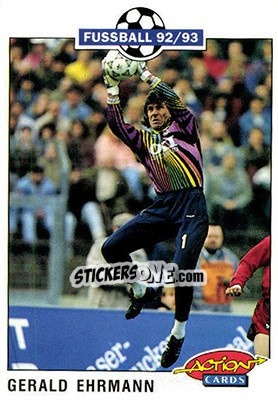 Sticker Gerald Ehrmann - Bundesliga Fussball 1992-1993 Action Cards n. 98 - Panini