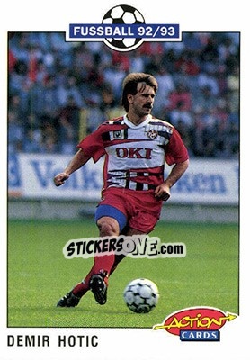 Sticker Demir Hotic - Bundesliga Fussball 1992-1993 Action Cards n. 99 - Panini