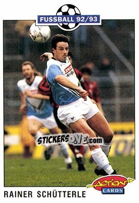 Sticker Rainer Schutterle - Bundesliga Fussball 1992-1993 Action Cards - Panini