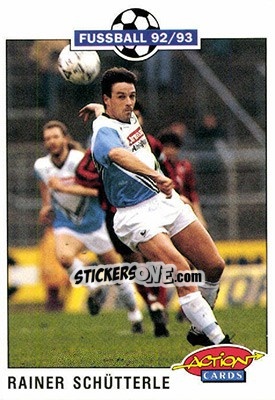Sticker Rainer Schutterle - Bundesliga Fussball 1992-1993 Action Cards n. 111 - Panini