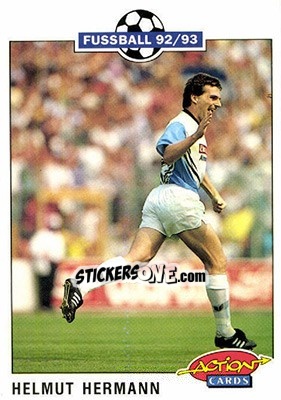 Sticker Helmut Hermann - Bundesliga Fussball 1992-1993 Action Cards - Panini