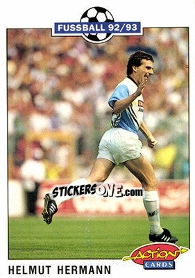 Sticker Helmut Hermann - Bundesliga Fussball 1992-1993 Action Cards n. 117 - Panini