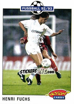 Figurina Henri Fuchs - Bundesliga Fussball 1992-1993 Action Cards - Panini