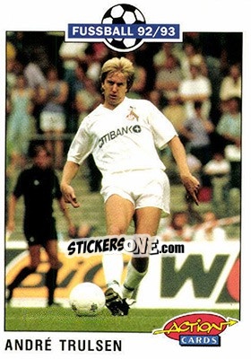 Sticker Andre Trulsen - Bundesliga Fussball 1992-1993 Action Cards n. 128 - Panini