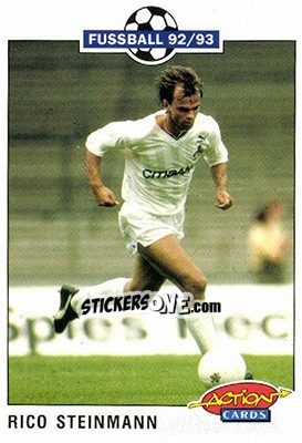 Sticker Rico Steinmann - Bundesliga Fussball 1992-1993 Action Cards n. 130 - Panini