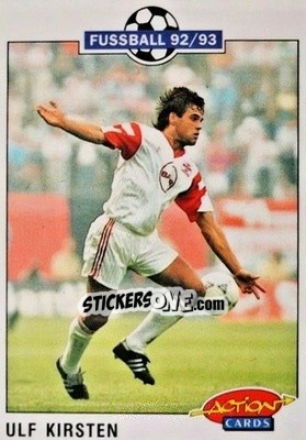 Figurina Ulf Kirsten - Bundesliga Fussball 1992-1993 Action Cards - Panini
