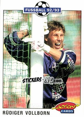 Sticker Rudiger Vollborn - Bundesliga Fussball 1992-1993 Action Cards - Panini