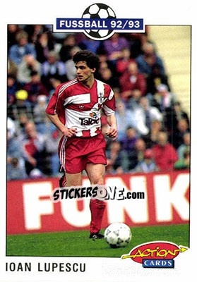 Sticker loan Lupescu - Bundesliga Fussball 1992-1993 Action Cards n. 139 - Panini