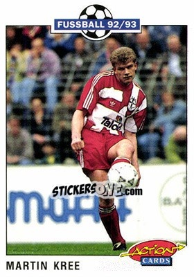 Sticker Martin Kree - Bundesliga Fussball 1992-1993 Action Cards - Panini