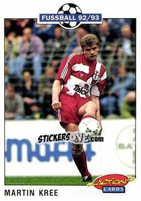 Sticker Martin Kree - Bundesliga Fussball 1992-1993 Action Cards n. 141 - Panini