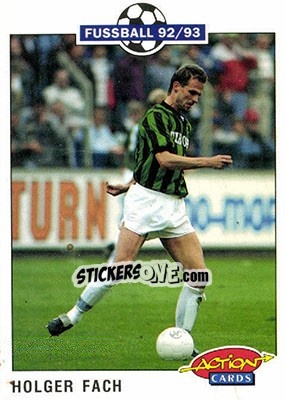 Sticker Holger Fach - Bundesliga Fussball 1992-1993 Action Cards - Panini