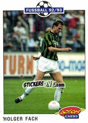 Sticker Holger Fach - Bundesliga Fussball 1992-1993 Action Cards n. 144 - Panini