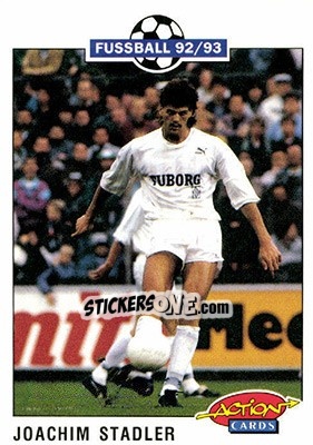 Sticker Joachim Stadler - Bundesliga Fussball 1992-1993 Action Cards - Panini