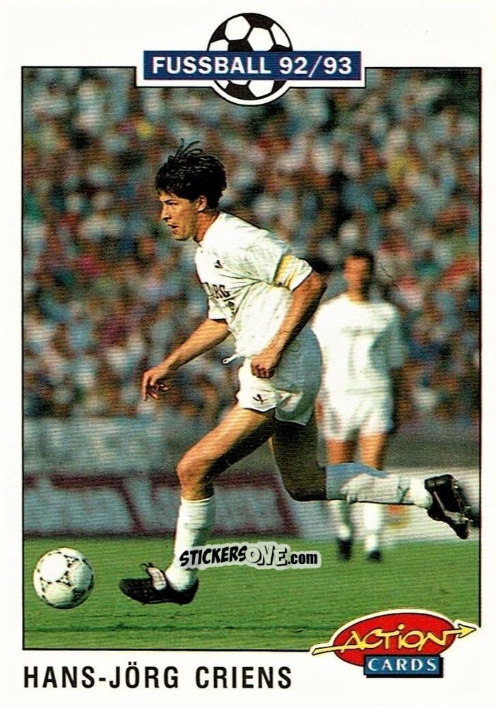Sticker Hans-Jorg Criens - Bundesliga Fussball 1992-1993 Action Cards n. 152 - Panini