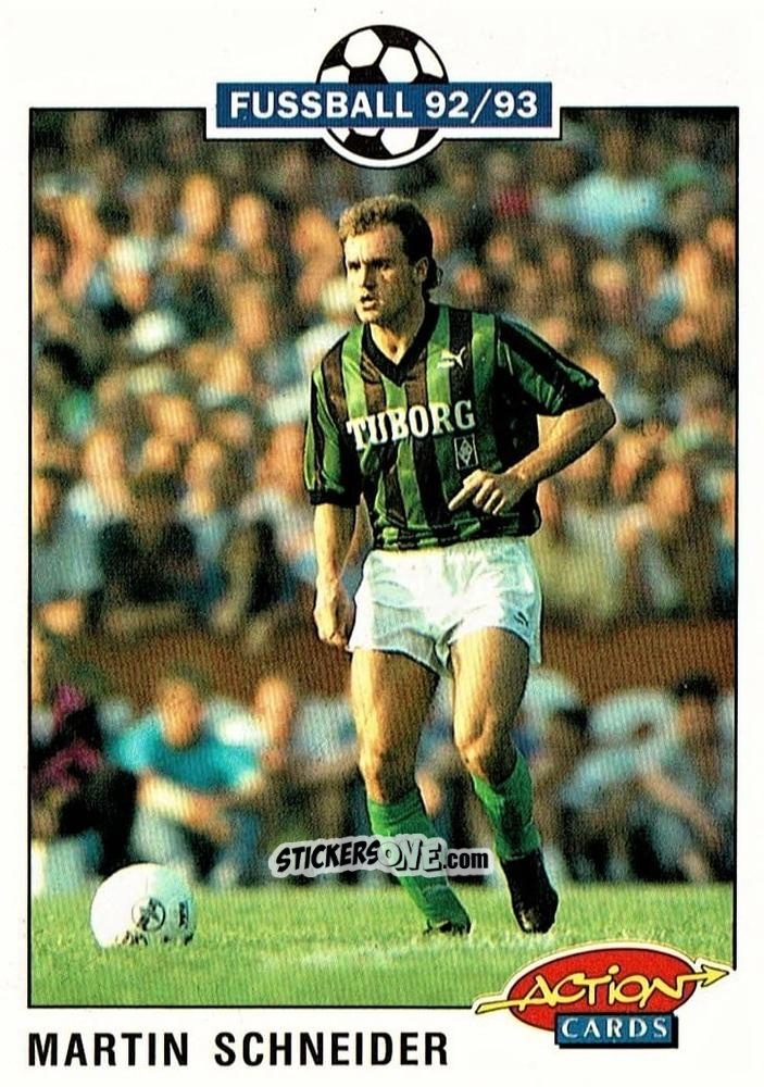 Sticker Martin Schneider - Bundesliga Fussball 1992-1993 Action Cards n. 154 - Panini