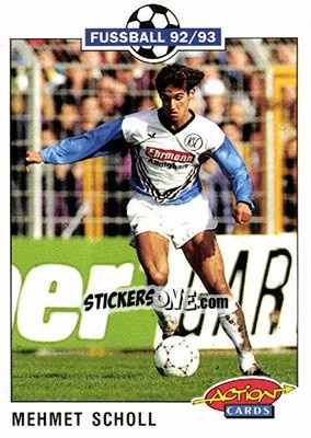 Cromo Mehmet Scholl - Bundesliga Fussball 1992-1993 Action Cards - Panini