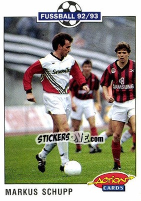 Sticker Markus Schupp - Bundesliga Fussball 1992-1993 Action Cards - Panini