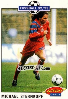 Sticker Michael Sternkopf - Bundesliga Fussball 1992-1993 Action Cards n. 163 - Panini