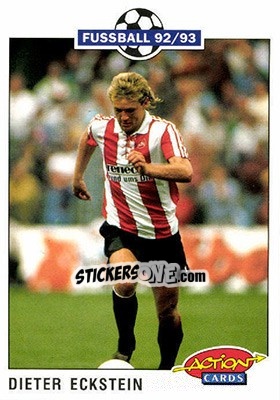 Sticker Dieter Eckstein - Bundesliga Fussball 1992-1993 Action Cards - Panini