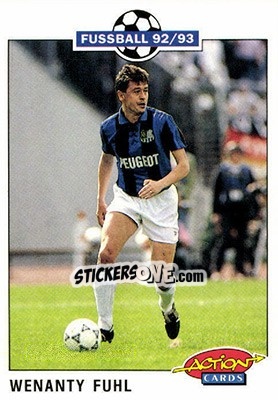 Figurina Wenanty Fuhl - Bundesliga Fussball 1992-1993 Action Cards n. 179 - Panini