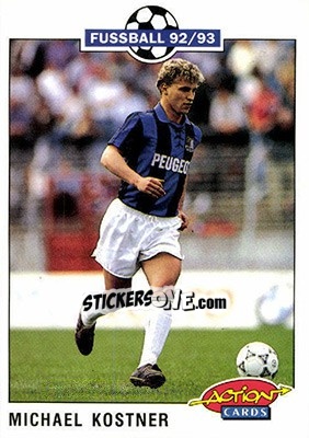 Figurina Michael Kostner - Bundesliga Fussball 1992-1993 Action Cards n. 183 - Panini
