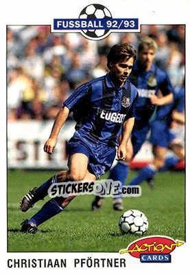 Figurina Christiaan Pfortner - Bundesliga Fussball 1992-1993 Action Cards n. 190 - Panini
