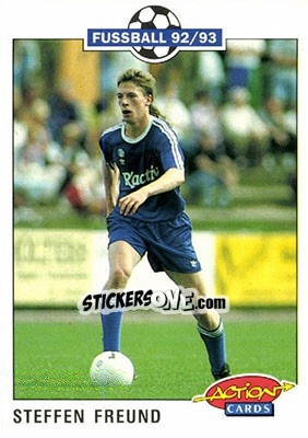 Sticker Steffen Freund - Bundesliga Fussball 1992-1993 Action Cards - Panini
