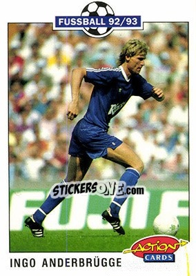 Sticker lngo Anderbrugge - Bundesliga Fussball 1992-1993 Action Cards n. 196 - Panini